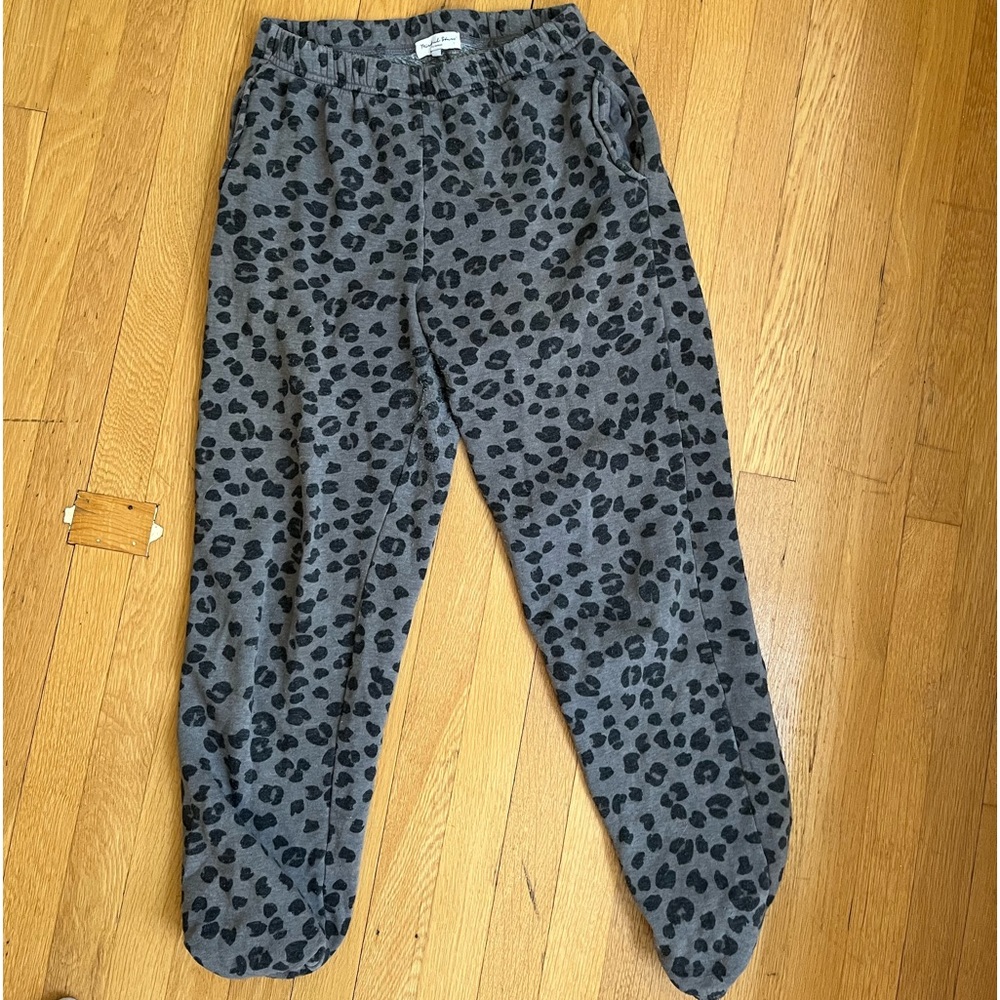Michael Stars Cheetah Gray Sweatpants